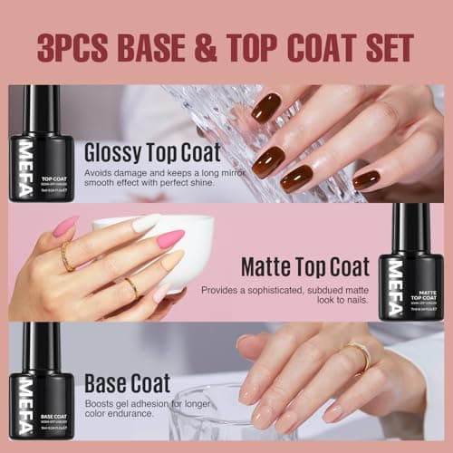 MEFA 35 Pcs Gel Nail Polish Set, 32 Colors All Seasons Collection Gel Nail Polish Blue Red Pink Nail Art Manicure DIY Salon Home Halloween Decoration Beginners Gifts for Women thumbnail 6