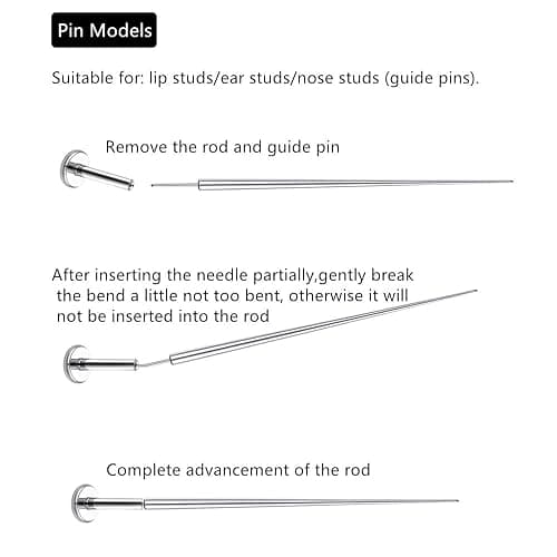 XXCKJGS Piercing Taper Ball Grabber Tool & 14G 16G 18G 20G Piercing Tool Kit, Stainless Steel Piercing Changing Tools for Ear Nose Navel Lip thumbnail 7