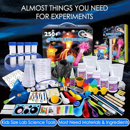 UNGLINGA 250+ Science Experiments Kits for Kids, Boys Girls Toys Birthday Gifts Ideas, Chemistry Set, S.T.E.M Educational Project, Volcano Scientist Kit thumbnail 2