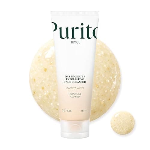 PURITO Oat Exfoliating Cleanser for Sensitive Skin, 5.07 fl.oz | Daily Face Wash, Gentle Scrub Clay, Pore Minimizing Panthenol, Hydrating Oat Seed Water, Vegan & Non-Comedogenic - Image 1