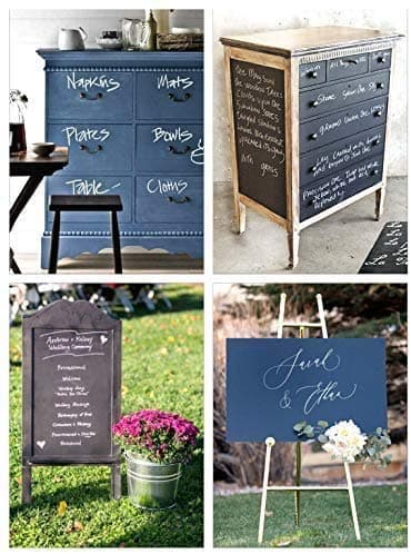 Chalkboard Blackboard Paint - Matte Finish [Blue] - (8.5oz Cover 32 sf) | Brush on Wood, Metal, Glass, Wall, Plaster Boards Sign, Frame or Any Surface. Use with Chalk Pen Wet Erase, Non-Toxic thumbnail 7