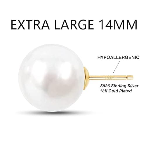 14mm Big Pearl Studs thumbnail 3