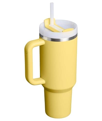 STANLEY Quencher H2.0 Tumbler with Handle and Straw 40 oz | Flowstate 3-Position Lid | Cup Holder Compatible for Travel | Insulated Stainless Steel Cup | BPA-Free | Daffodil thumbnail 4