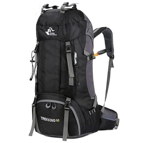 Bseash 60L Waterproof Lightweight Hiking Backpack with Rain Cover, Outdoor Sport Travel Daypack for Climbing Camping Touring - Image 1