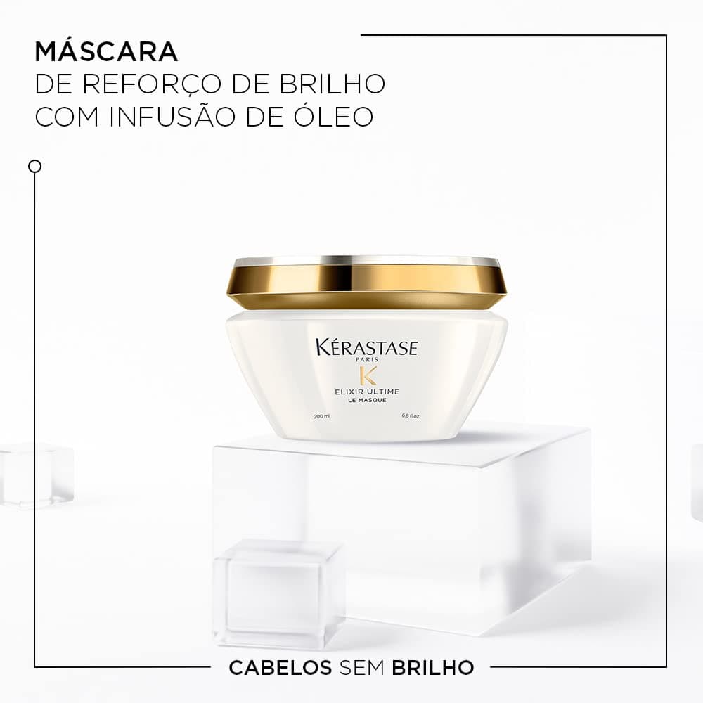 KERASTASE Kérastase Máscara Elixir Ultime Masque Le Masque Todos Os Tipos De Cabelos Nutrição Brilho Mix De 4 Óleos Preciosos 200 Ml thumbnail 3
