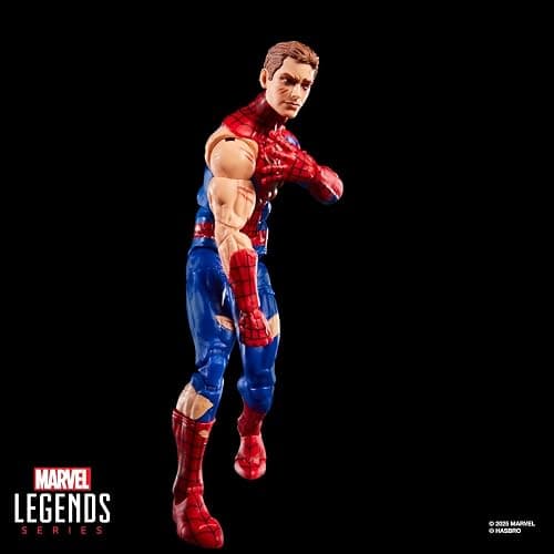 Marvel Legends Series Magic: The Gathering Battle-Damaged Spider-Man, 6-Inch Action Figure Toy & Exclusive Foil Collectible Card Game Trading Card thumbnail 4