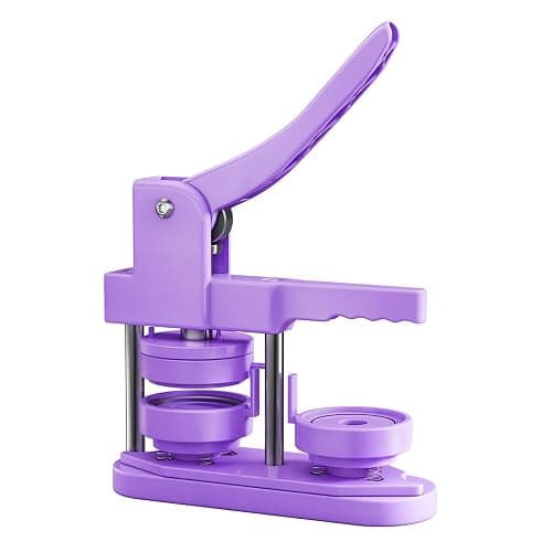 Freeingbag 58mm (2.25 in) Installation-Free DIY Button Maker Machine, Button Badge Press with 100pcs Supplies + Circle Cutter + Protection Set & Button Maker Color Film (Purple, 2.25 inch / 58mm) thumbnail 8