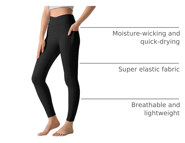 KEREDA Girls Athletic Leggings High Waist for Kids Teen Girls Yoga Dance Running Gym Pants with Pockets Ages 7-14 Years thumbnail 4