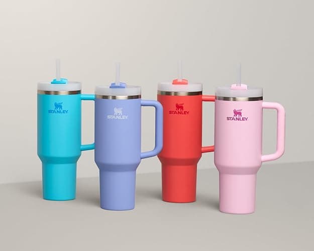 Stanley Quencher H2.0 Tumbler with Handle and Straw 40 oz | Flowstate 3-Position Lid | Cup Holder Compatible for Travel | Insulated Stainless Steel Cup | BPA-Free | Hydrangea thumbnail 8