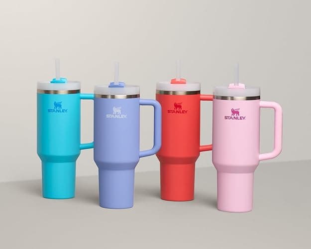 Stanley Quencher H2.0 Tumbler with Handle and Straw 40 oz | Flowstate 3-Position Lid | Cup Holder Compatible for Travel | Insulated Stainless Steel Cup | BPA-Free | Hydrangea thumbnail 9