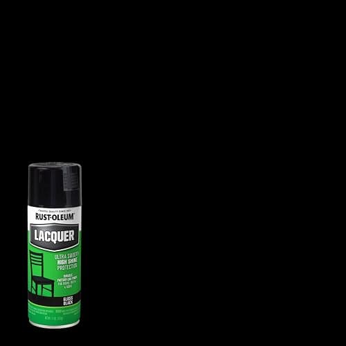 Rust-Oleum Lacquer Black Spray Paint | High Gloss Lacquer Finish, Furniture, Cabinets & Décor Projects, Fast Dry Formula, Smooth Professional Results, 11 Oz thumbnail 3