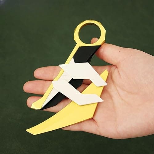 UGLYAF Valorant Karambit Prime 2.0 Champion Set Valorant Claw Knife Model (Yellow) thumbnail 2