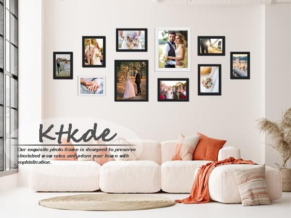 KTKDE A1 Black Modern Picture or Poster Frame 3 Pack,23.4x33 Poster Frame Black Woodgrain, Vertical & Horizontal Wall Hanging Large Picture Frame for Photos, Posters & Art Prints thumbnail 7