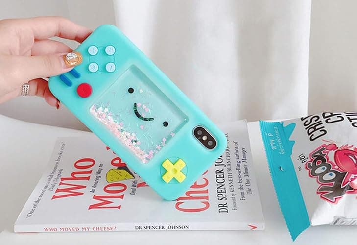 UnnFiko Squishy 3D Cartoon Game Shape Case Compatible with iPhone 15 Pro, Creative Liquid Stars Funny Play Case Soft Rubber Protective Cover (Blue, iPhone 15 Pro) thumbnail 5