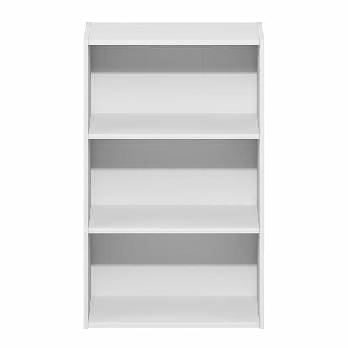 Furinno Basic DVD Shelf, 3-Tier CD Rack, Cube Storage, White | 7 x 17 x 26, Open Shelf for DVD Blueray Game Disc, Organizer Media Shelf, for Living Room, Bedroom, Home Office thumbnail 8