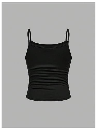 SOLY HUX Girl's Tank Tops 3 Packs Cute Ruched Spaghetti Strap Camisole Slim Fit Undershirts thumbnail 3