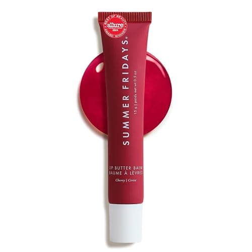 Summer Fridays Tinted Lip Butter Balm - Conditioning Vegan Lip Balm for Instant Moisture, Shine & Hydration - Sheer-Tinted, Soothing Skincare - Cherry (.5 Oz) - Image 1