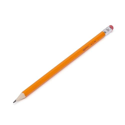 Amazon Basics Wood-Cased #2 HB School Pencils with Erasers for Writing and Drawing, Pre-sharpened, Soft Strong Lead, Orange, 30 Count thumbnail 4