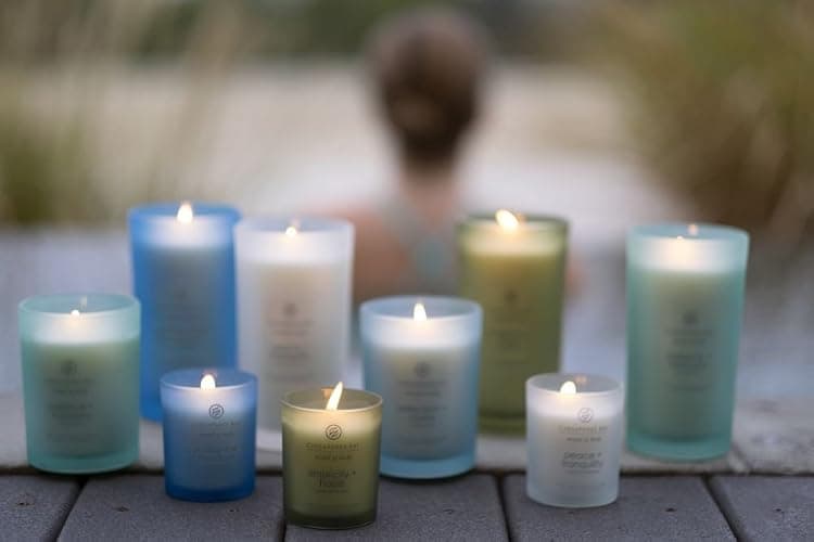 Chesapeake Bay Balance + Harmony Scented Candle Water Lily Pear Fragrance 50 Hours Burn Time Warm & Decorative Soy Wax Blend thumbnail 2