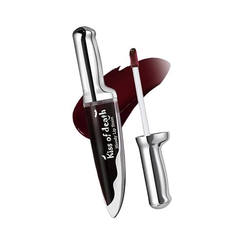 Matte Black Lipstick Bloody Lip Stain NonSticky Texture Perfect For Gothic Looks And Special Occasions Longwear Long Lasting Liquid Lipstick thumbnail 8