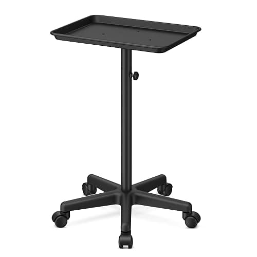 Premium Aluminum Salon Trolley Tattoo Mayo Instrument Rolling Tray Silver Salon Station with Wheels for Barber SPA Tattoo Clinic - Image 1