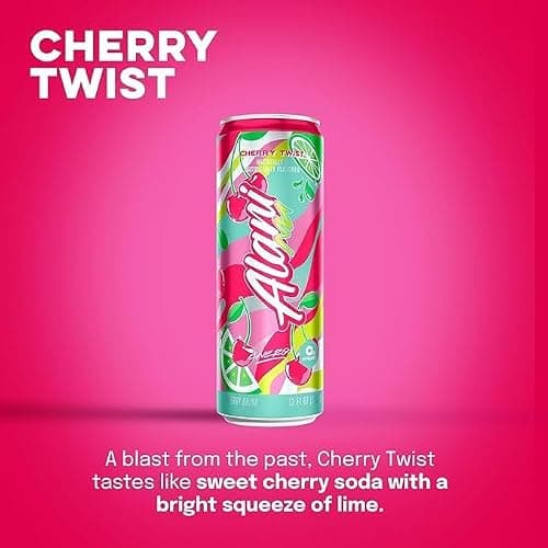 NEW Alani CHERRY TWIST Sugar Free, Low Calorie Energy Drinks, 12 oz (6 pack) thumbnail 4