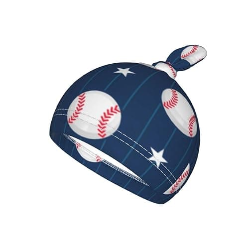 Cute Baseball Print Baby Stuff Swaddle Blanket Hat Set for Boys Girls, Soft Newborn Swaddle Wrap Blanket Shower Gift thumbnail 5