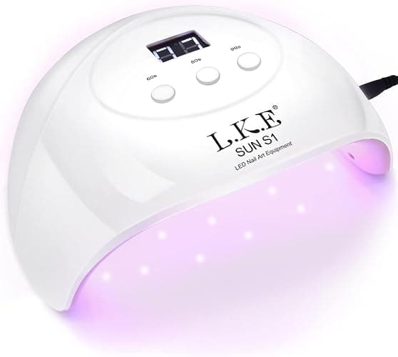 Wisdompark 72W UV LED Nail Lamp, UV Light for Gel Nails with 15 Beads Curing lamp 3 Timer Nail Dryer, LCD Display, Auto Sensor, Professional Nail Lamps for Gel Polish for Advanced DIY at Home - Image 1