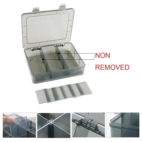 Vidifor 9 Grids Art Craft Supply Organizer Storage Containers, Compartment Storage Box with Removable Dividers for Jewelry, Beads, Buttons, Small Parts thumbnail 3