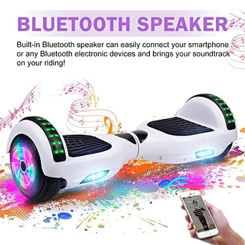 self balance scooter Built-in Bluetooth Speaker - UL 2272 Certified Hover Board for Kids (No Carrying Bag) thumbnail 6