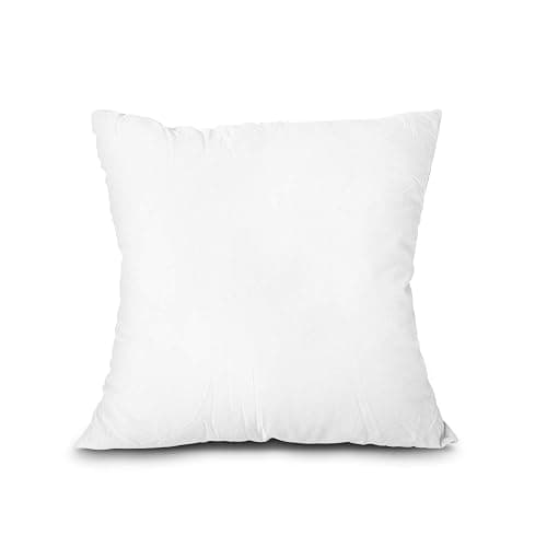 EDOW Throw Pillow Insert, Lightweight Soft Polyester Down Alternative Decorative Pillow, Sham Stuffer, Machine Washable. (White, 18x18) - Image 1