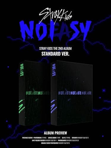 STRAYKIDS SKZ : NOEASY (A Type+B Type Set) 2nd Album CD-R+Unit Folded Poster+Double Sided Photocard+Photocards+Photobook+Sticker+Lyrics Book thumbnail 2