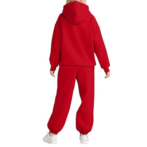 Sweatsuits Women 2 Piece Outfit Comfort Fleece Oversized Hoodie Jogger Sweatpants Set Athleisure Matching Sweat Sets thumbnail 3