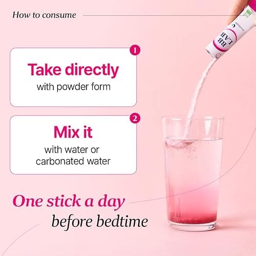 BB LAB Good Night Low Molecular Collagen Powder Stick Supplement, Halal Certified, Korean Marine Collagen, Fish Collagen Peptides, Vitamin C, Glycine, Fast Absorption, Mix Berry Flavor thumbnail 5