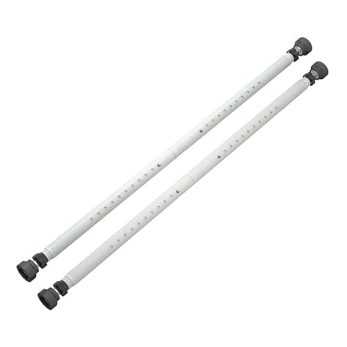 Aglaiprty 2 Pcs Sliding Glass Door Security Bar,Adjustable Security Bar (Updated Model(16.5-51 inch)), White, Sec-2 - Image 1