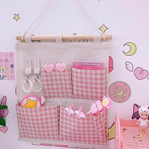 MBVBN Kawaii Stuff for Room Kawaii Organizer Kawaii Pink Room Decor Kawaii Wall Decor Kawaii Room Decor Pastel Kawaii Accessories for Room (Small,Pink) thumbnail 5