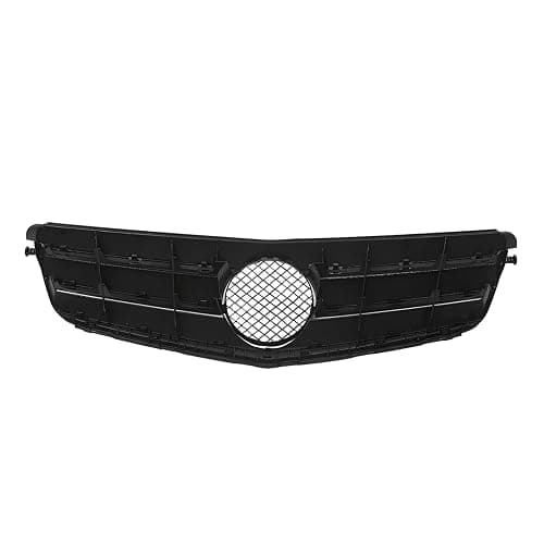 C Class C300 Grill with Emblem Front Grille for Mercedes Benz C250 C300 C350 2008 2009 2010 2011 2012 2013 2014, NOT Fit for C63 AMG Style Gloss Black thumbnail 2