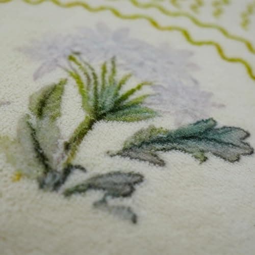 gdmgdr Spring Floral Bathroom Rug 32" x 20" Wild Flowers Bathroom Mat Boho Floral Bath Rug (Oval, Green) thumbnail 4
