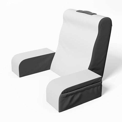 Kölbs Reading Pillow, Full Support Comfort Solid Foam, Back Cushion for Bed Sitting Up TV Book Gaming - Back Support Backrest Use on Mattress or Sofa (Grey/White, Tall) thumbnail 9