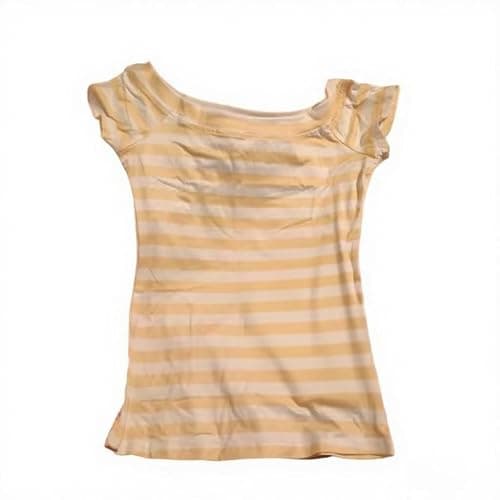 Y2k Grunge Striped Shirts Women Teen Girls Fitted Emo Goth Top 2000s Clothing Vintage Tees Streetwear thumbnail 2