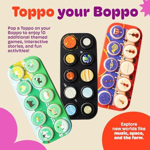 Boppo Screen-Free Learning Tablet for Kids - Interactive Handheld Games - Educational, Travel-Friendly Fun for the Whole Family - Includes 40+ Pre-Loaded Games & Activities thumbnail 9