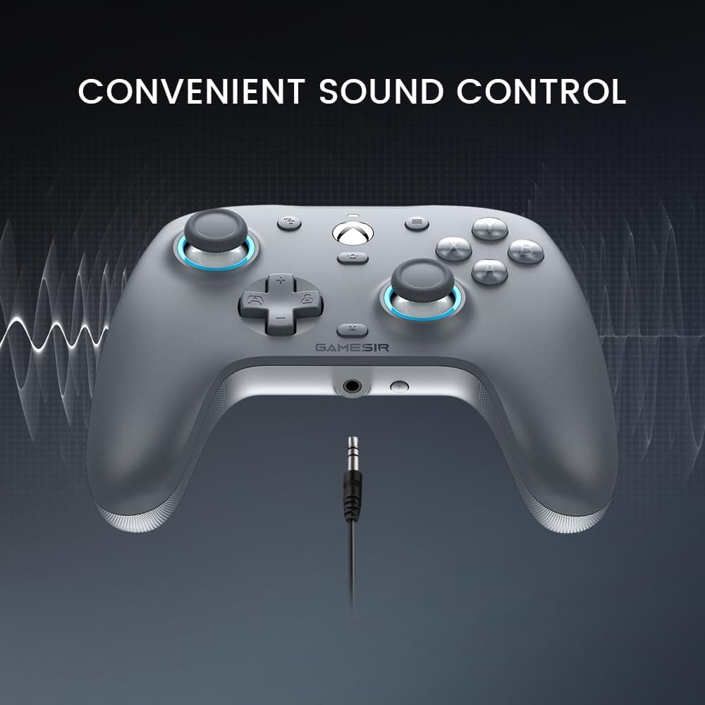 GameSir G7 SE Wired Controller for Xbox Series X|S, Xbox One & Windows 10/11, Plug and Play Gaming Gamepad with Hall Effect Joysticks/Hall Trigger, 3.5mm Audio Jack-Gray thumbnail 6