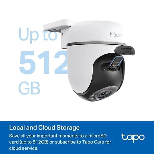 Tapo TC40 Full HD Pan/Tilt Outdoor Security Camera CCTV Camera 360° View | 1080p Wi-Fi Outdoor Camera, Person Detection, Color Night Vision, Motion Tracking, IP65, Two-Way Audio, No Monthly Fee, Alexa thumbnail 7