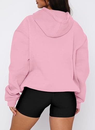 onlypuff Women Hoodies Casual Pullover Long Sleeve Sweatshirt Kangaroo Pocket Drop Shoulder Sweater thumbnail 4