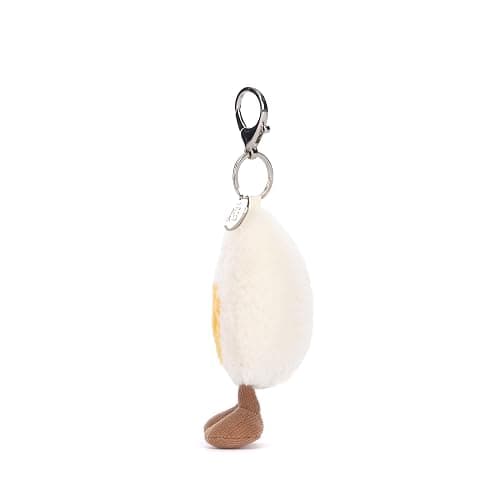 Jellycat Amuseables Happy Boiled Egg Bag Charm, 4 inches - Food and Drink Plush Keychain - Great Gift Idea thumbnail 3