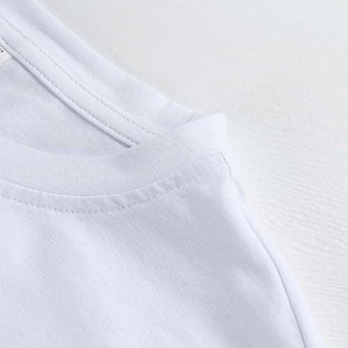 PRIMODA Women's Oversized Workout Cropped T Shirts Crew Neck Short Sleeve Casual Loose Summer Crop Tee Tops Cotton thumbnail 4