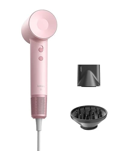 Laifen Hair Dryer SE, Blow Dryer with Diffuser & Nozzle for Curly Hair, 200M Ionic Hair Dryer with 105,000 RPM Low Noise Brushless Motor for High-Speed Drying, for Travel & Home 2024 Upgraded (Pink) - Image 1