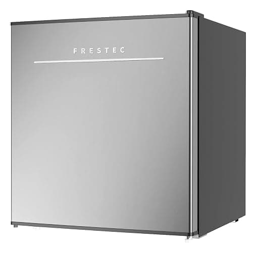 Frestec 1.7 Cu.Ft Mini Fridge with Freezer, Mini Fridge for Bedroom, Small Refrigerator, Dorm Refrigerators with Freezer, Compact Refrigerator for Office, Apartment, Dorm, Bedroom (Grey) - Image 1