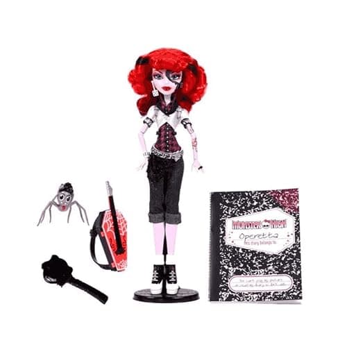Monster High Boo-riginal Creeproduction Doll, Operetta Collectible Reproduction with Doll Stand, Diary, and Pet Spider Memphis “Daddy O” Longlegs thumbnail 4