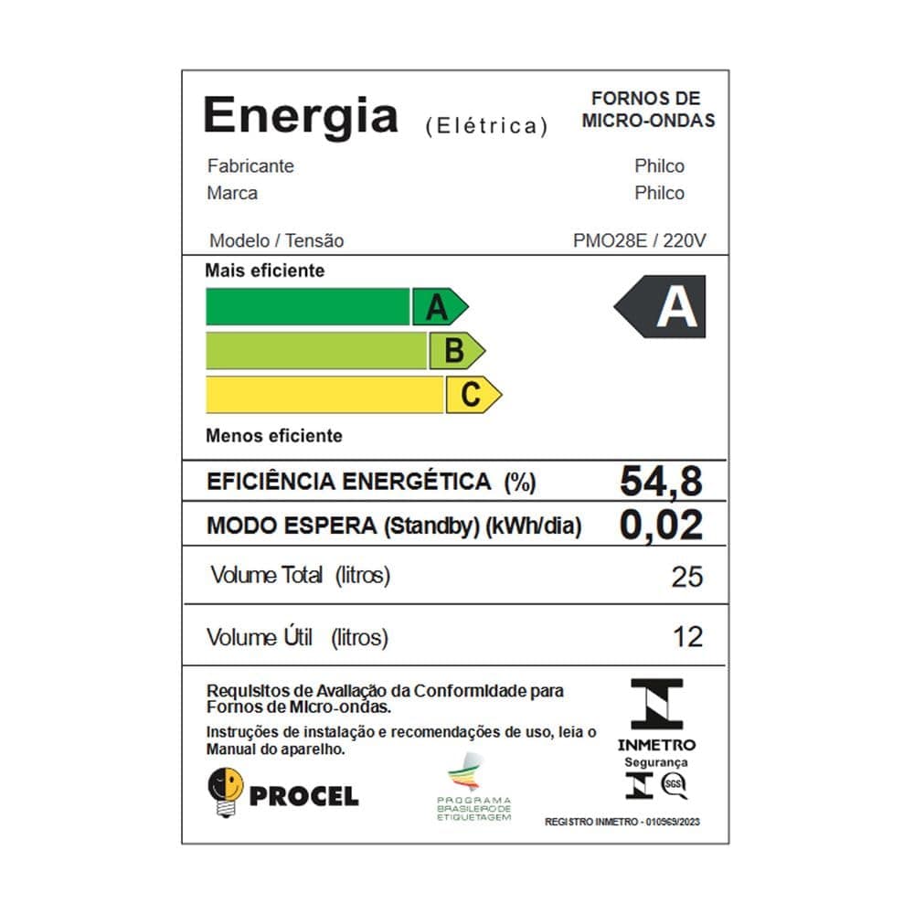 Micro-ondas Philco 25L Limpa Fácil PMO28E 1100W 220V thumbnail 7